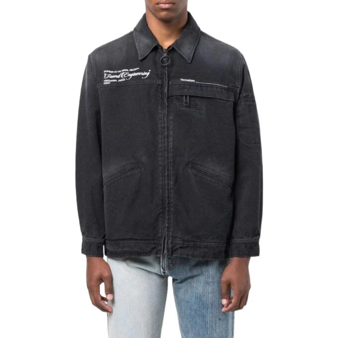 Chaqueta Off-White para hombre, colección primavera-verano 2022, de color gris oscuro, de Denim liso