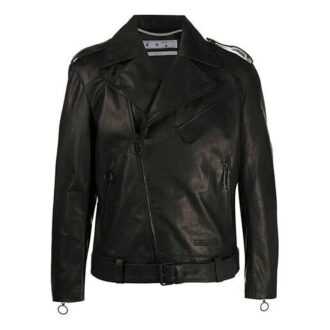 Chaqueta Off-White para hombre con estampado de logotipo, negra