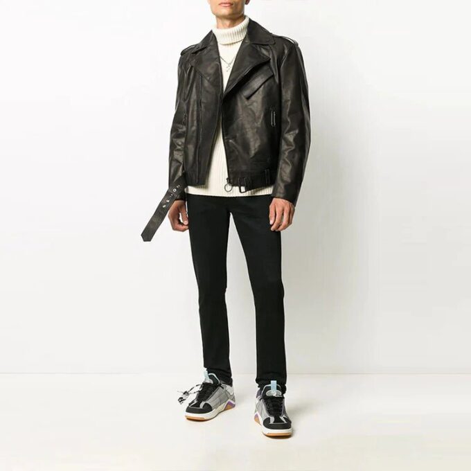 Chaqueta Off-White para hombre con estampado de logotipo, negra