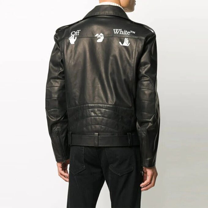 Chaqueta Off-White para hombre con estampado de logotipo, negra