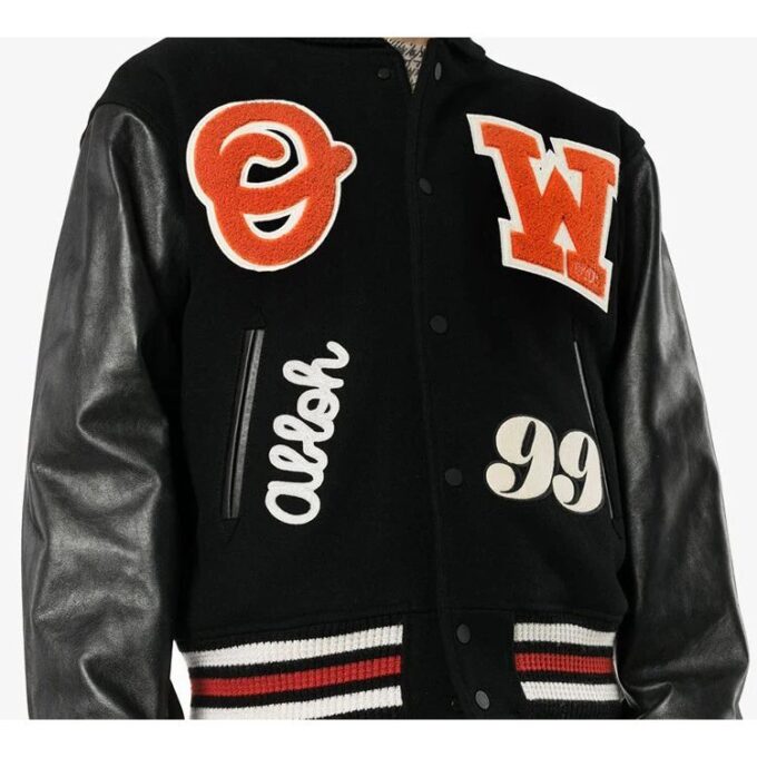 Chaqueta Off-White para hombre con estampado Subject, color negro