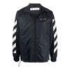 Chaqueta Off-White para hombre con rayas diagonales, corte holgado, color negro