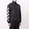 Chaqueta Off-White para hombre con rayas diagonales, corte holgado, color negro