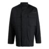 Chaqueta Off-White para hombre FW22 de color liso con bolsillo, cremallera trasera y estampado, en negro
