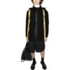 Chaqueta Off-White para hombre FW22 de color liso con logo, cremallera y cuello alto, color negro