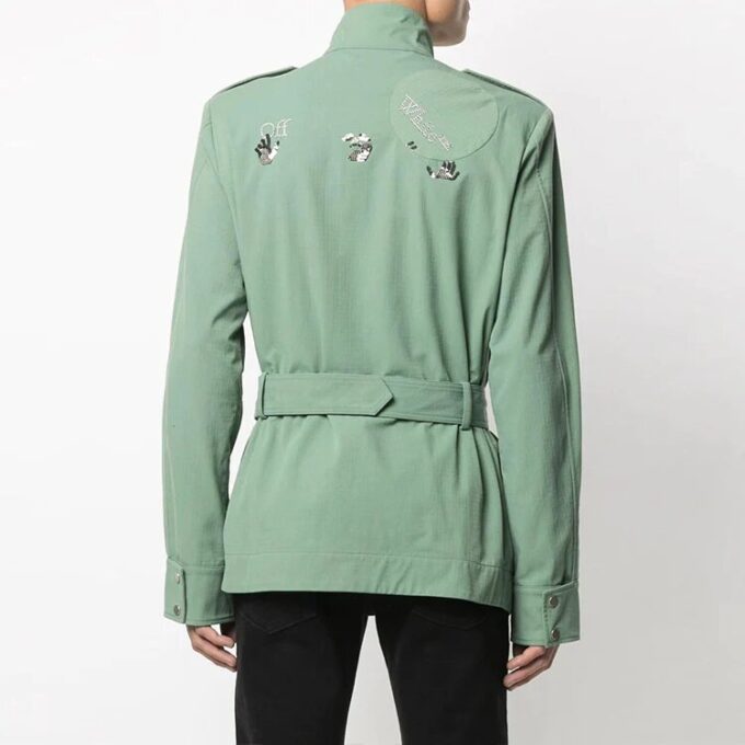 Chaqueta Off-White para hombre SS21 Detail, verde