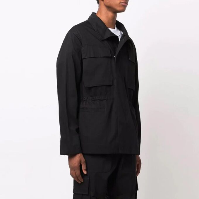 Chaqueta outdoor con logotipo FW21, versión entallada, negro