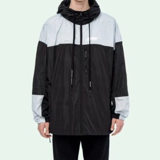 Chaqueta para hombre negra y blanca con detalles Chaqueta para hombre negra y blanca con detalles