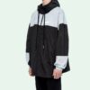 Chaqueta para hombre negra y blanca con detalles