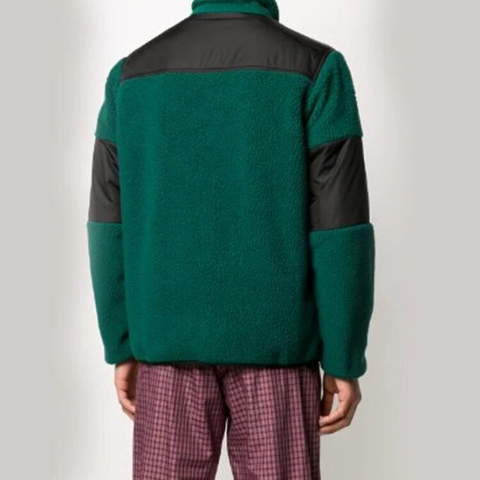 Chaqueta polar con estampado Off-White para hombre, verde