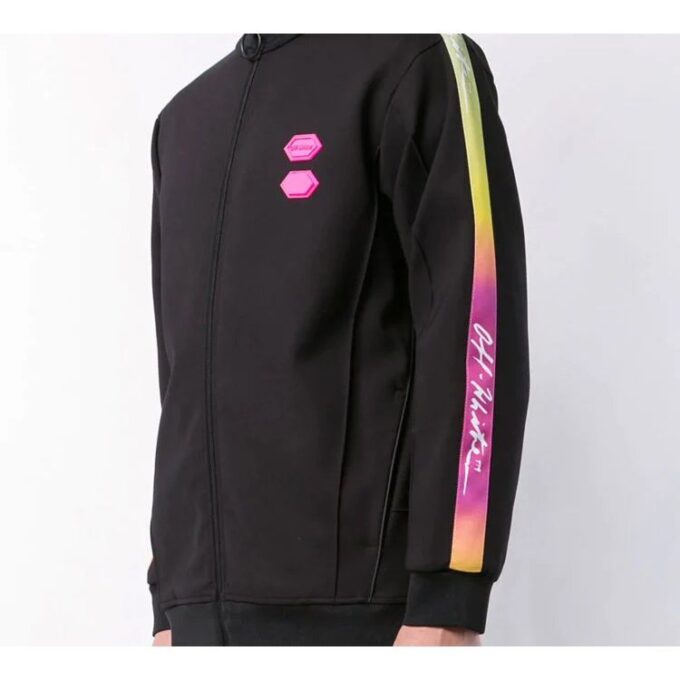 Chaqueta Retro con cremallera de goma, negra