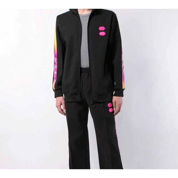 Chaqueta Retro con cremallera de goma, negra