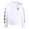 Chaqueta SS21 con estampado de rayas y Arrows, corte holgado, color blanco