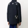 Chaqueta tipo camisa con detalle de cuadros, negra