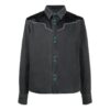 Chaqueta tipo camisa con solapas y estampado de flechas, versión estándar, gris y negro