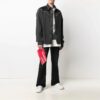 Chaqueta tipo camisa con solapas y estampado de flechas, versión estándar, gris y negro