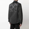 Chaqueta tipo camisa con solapas y estampado de flechas, versión estándar, gris y negro