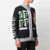 Chaqueta tipo cárdigan con cremallera y estampado SS21, negro