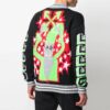 Chaqueta tipo cárdigan con cremallera y estampado SS21, negro