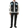 Chaqueta universitaria con parche con el logotipo «Negra»