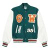 Chaqueta universitaria con parches de logotipo Fw20