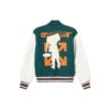 Chaqueta universitaria con parches de logotipo Fw20