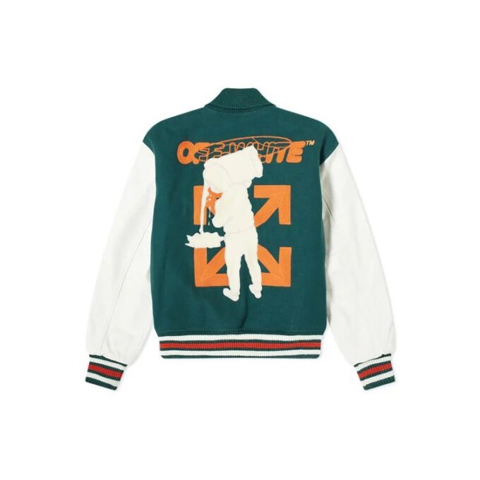 Chaqueta universitaria con parches de logotipo Fw20