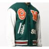 Chaqueta universitaria con parches de logotipo Fw20