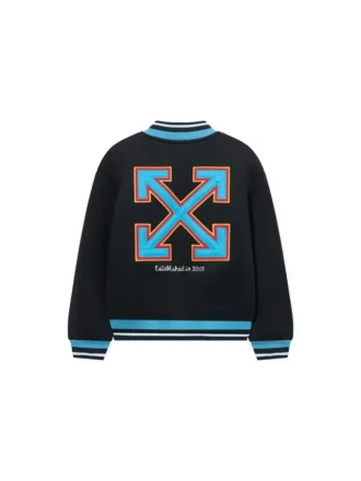 Chaqueta universitaria con parches OW