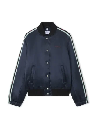 Chaqueta universitaria de satén