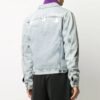 Chaqueta vaquera con logo decolorado para hombre, azul claro
