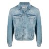 Chaqueta vaquera con logo para hombre SS21, oversize, azul