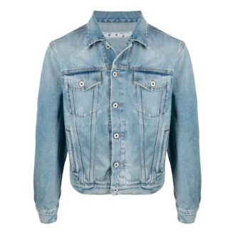 Chaqueta vaquera con logo para hombre SS21, oversize, azul