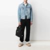 Chaqueta vaquera con logo para hombre SS21, oversize, azul