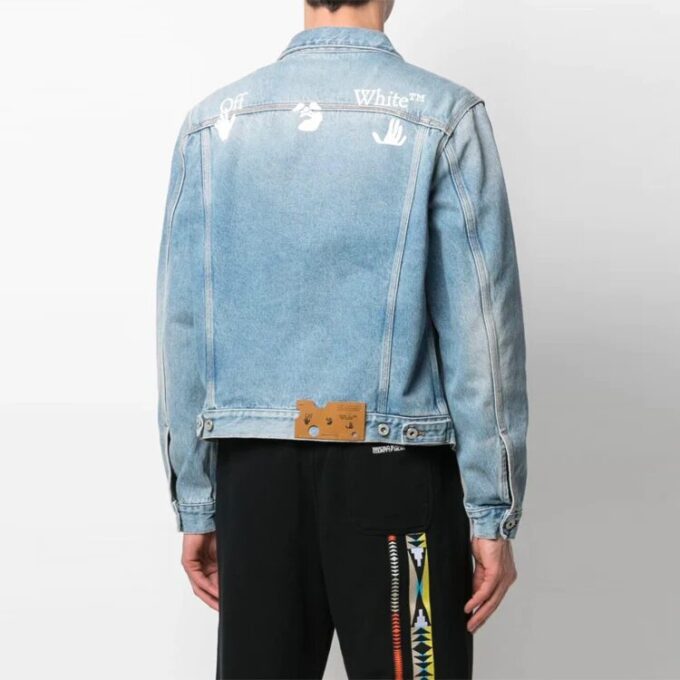 Chaqueta vaquera con logo para hombre SS21, oversize, azul
