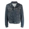 Chaqueta vaquera holgada con estampado de logotipo de la colección SS21, azul Denim
