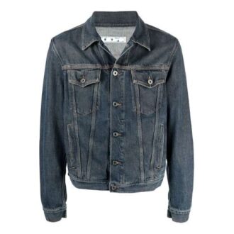 Chaqueta vaquera holgada con estampado de logotipo de la colección SS21, azul Denim