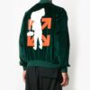 Chaqueta verde Aviator con logotipo de Off-White para hombre