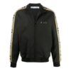 | Chaquetas cortas lisas con logotipo para hombre, negro
