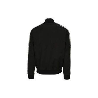 | Chaquetas cortas lisas con logotipo para hombre, negro