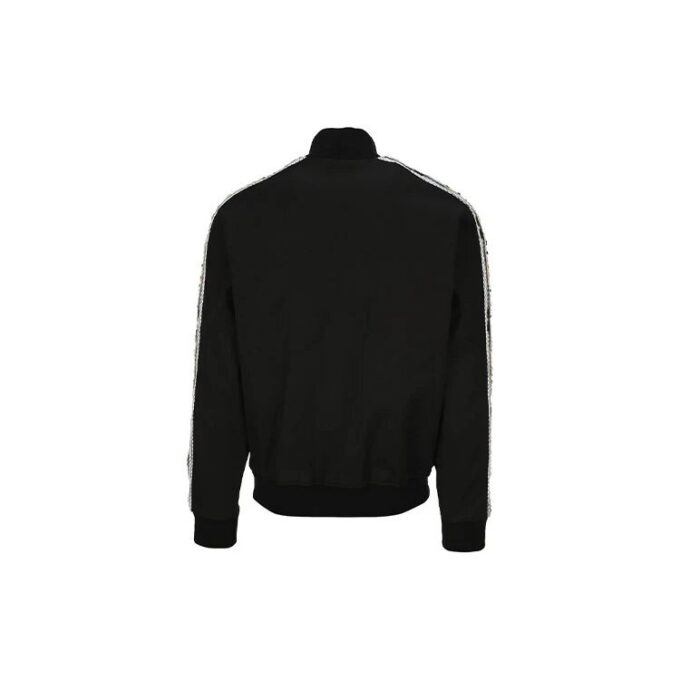 | Chaquetas cortas lisas con logotipo para hombre, negro