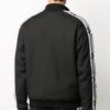 | Chaquetas cortas lisas con logotipo para hombre, negro