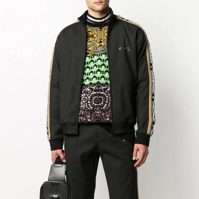 | Chaquetas cortas lisas con logotipo para hombre, negro