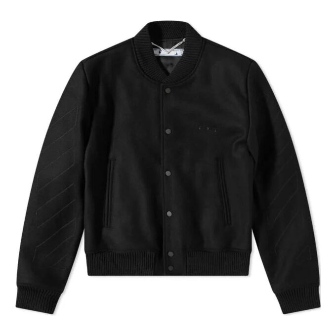 Chaquetas universitarias clásicas con rayas diagonales «Negro»