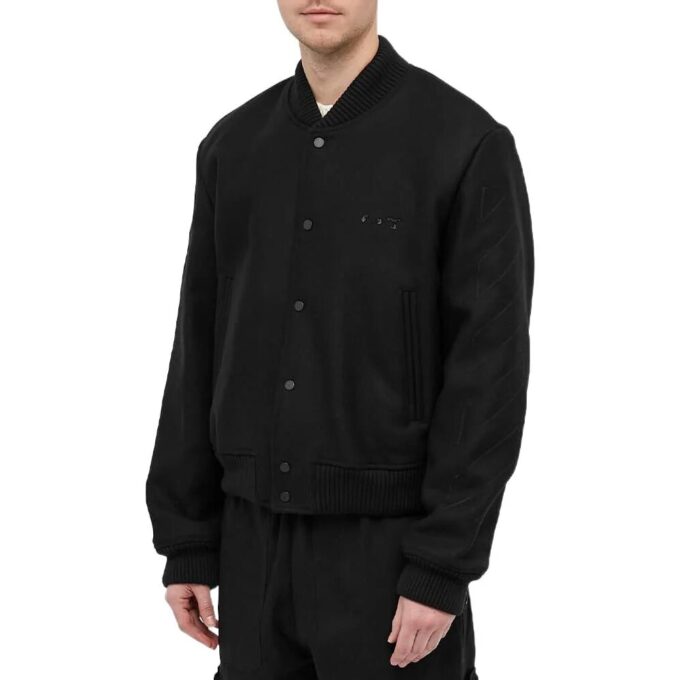 Chaquetas universitarias clásicas con rayas diagonales «Negro»