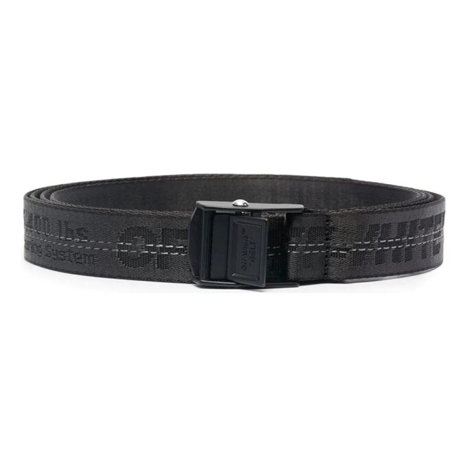 Cinturón automático Off-White Micro Mark de nailon, negro, unisex