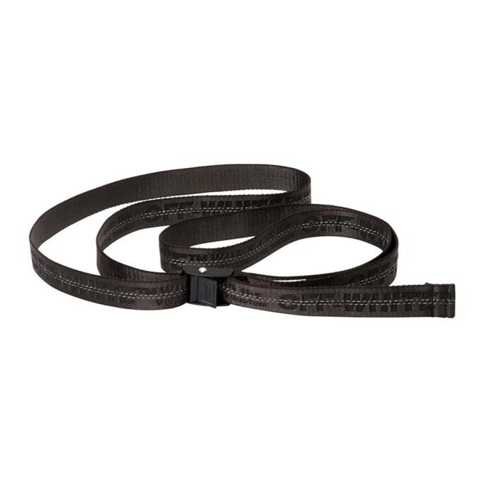 Cinturón automático Off-White Micro Mark de nailon, negro, unisex