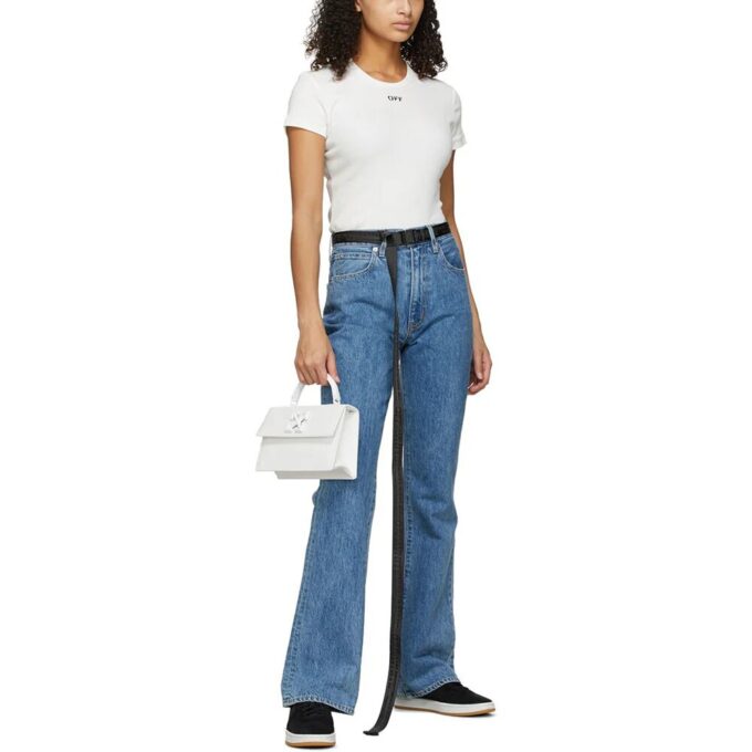 Cinturón automático Off-White Micro Mark de nailon, negro, unisex