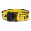 Cinturón con logotipo estampado, ancho 3,5 cm, amarillo