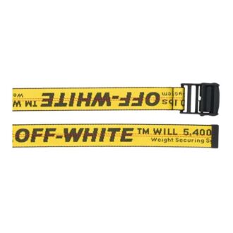 Cinturón con logotipo estampado, ancho 3,5 cm, amarillo